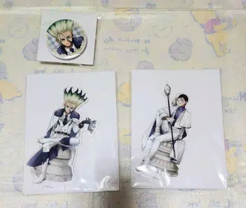 센쿠 겐 아크릴 스탠드 캔뱃지 체스 훼미리마트 Dr.STONE