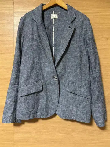 Ungrid 코튼 린넨 자켓 블루 계열