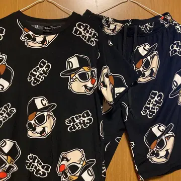 칩과 데일 룸웨어 파자마 티셔츠 하프 팬츠