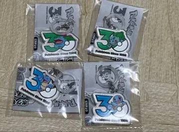 포켓몬 30주년 메탈 참 마스코트 4개 세트