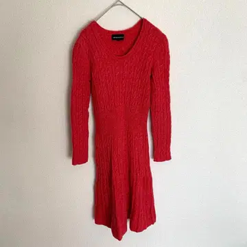 EMPORIO ARMANI 니트 원피스 레드 40