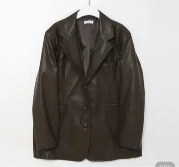 오버핏 페이크 레더 자켓 nugu