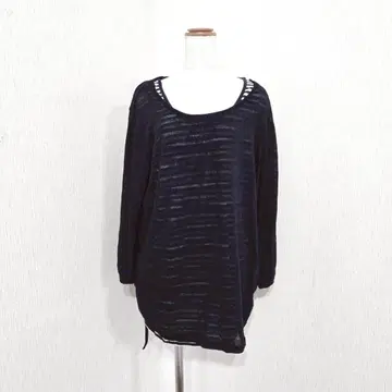 다니엘 보더 긴팔 튜닉 (4L) 네이비 빅 사이즈