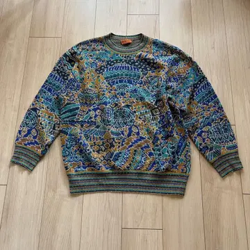 미쏘니 크루넥 긴팔 니트 올 패턴 코튼 빅 사이즈 48