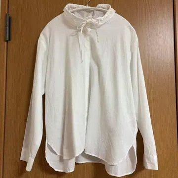 mizuiroind 미즈이로 인드 개더 스탠드 카라 셔츠 블라우스