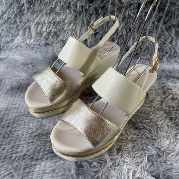 히미코 통굽 샌들 백 스트랩 가죽 23cm