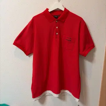 muta 빨간색 피케 셔츠 사이즈 7