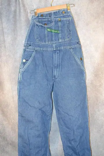 KEY 오버롤 작업복 데님 청바지 블루 W47cm(94cm)