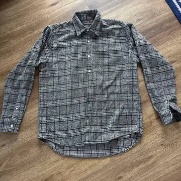 BACKERS 그레이 계열 체크 플란넬 셔츠 M