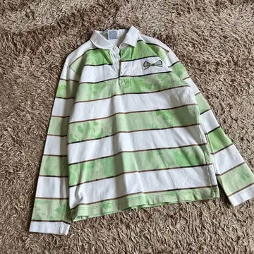 BARBARIAN 바바리안 라거 셔츠 XL 그린 보더 자수