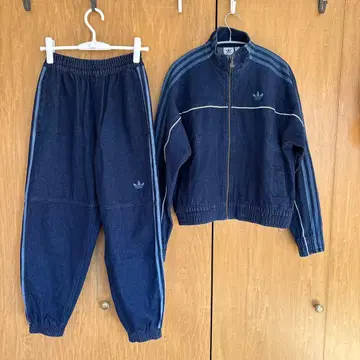 아디다스 데님 상하의 셋업