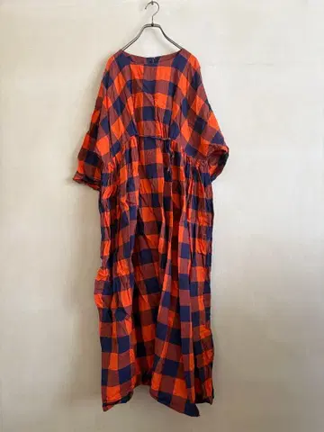 다니엘라 그레지스 체크 무늬 롱 원피스