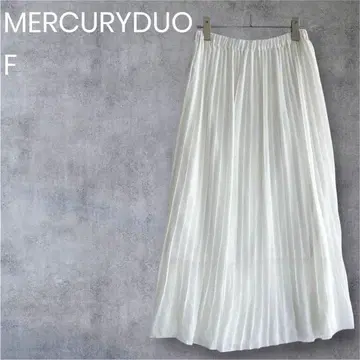 머큐리 듀오 플리츠 스커트 롱 깔끔한 페미닌 1917