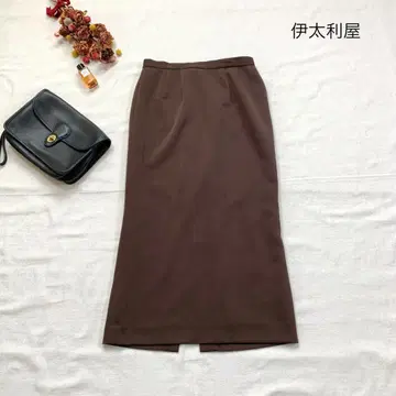 이타리야 롱 타이트 스커트 브라운 9호 M 맥시 길이