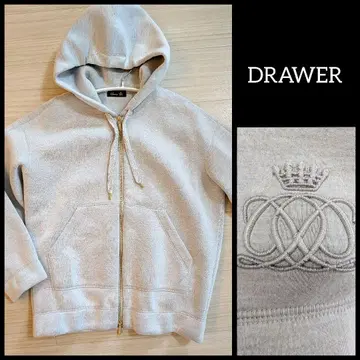 DRAWER 로고 자수 본딩 후디 자켓 후드티 404