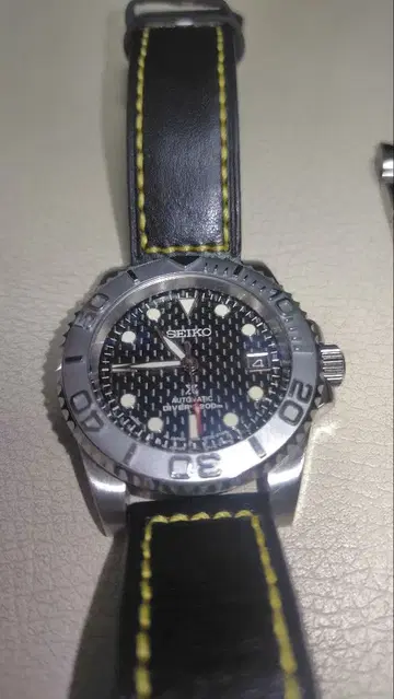 자동 태엽식 MOD 손목시계 다이버즈 블랙