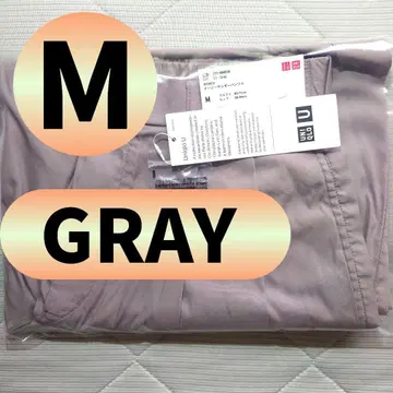 M 유니클로 U 이지 개더 팬츠 그레이 2026SS 3