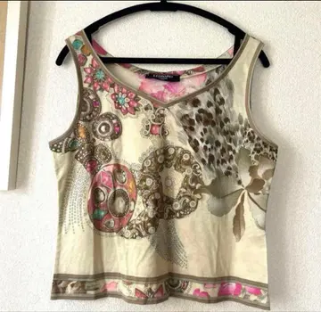 LEONARD 레오나르 슬리브리스 L 사이즈 꽃무늬 보석