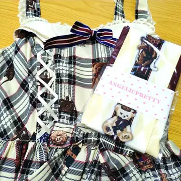 Angelic Pretty 브리티시 베어 오버롤 스커트 양말