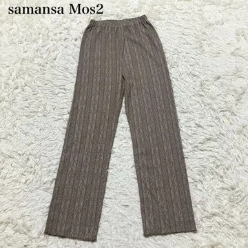 samansa Mos2 이지 팬츠 올 패턴 페이즐리 허리밴딩 세탁 가능