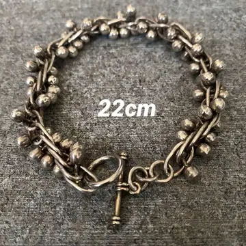 빈티지 멕시코 DNA 실버 펄 팔찌 22cm