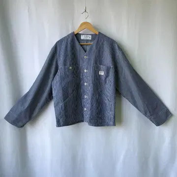BACKERS 히코리 노카라 워크 자켓 스트라이프 L 사이즈