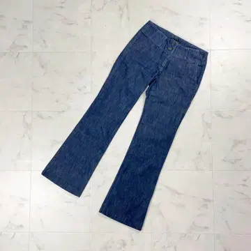 띠어리 ZETA 데님 플레어 팬츠 버튼 플라이 다크 네이비 X0*KD70