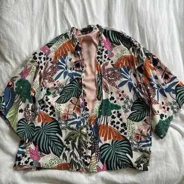 ZARA (자라) 트로피컬 패턴 기모노풍 자켓 (kimono)