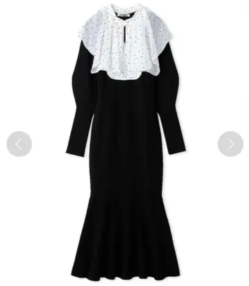 snidel Sustainable 스퀘어 카라 니트 원피스