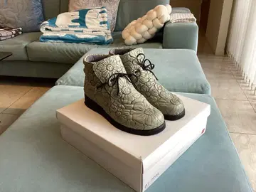 [새상품급] 신발 공방 토가미 숏부츠 23cm 꽃무늬 가죽 에스타시온풍