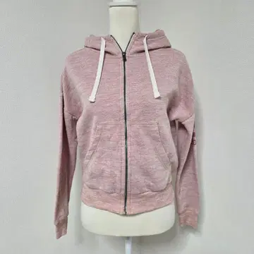 adidas/아디다스 후드 맨투맨 [ L ] 핑크 멜란지 집업