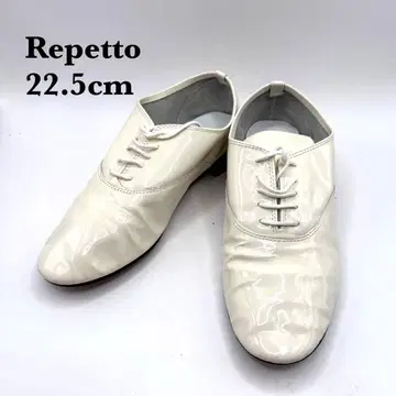 Repetto 레페토 에나멜 레이스업 슈즈 Zizi 화이트 22.5