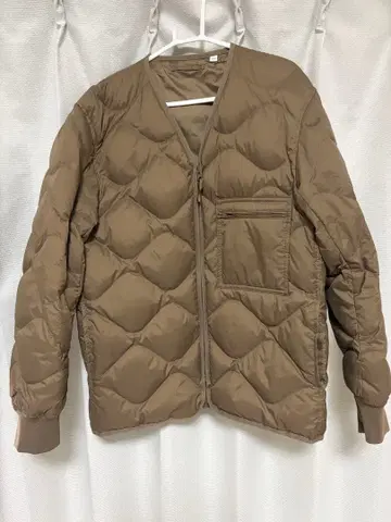 [ 새상품급 ] 유니클로 리사이클 다운 자켓 S 사이즈 브라운