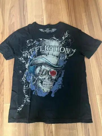 레어 최상급 디자인 Affliction 애프릭션 큐빅 티셔츠