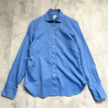 Finamore 피나모레 나폴리 긴팔 셔츠 색스 블루 이탈리아제