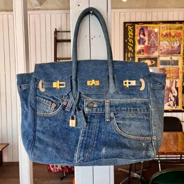90's Levi's 501 데님 토트백