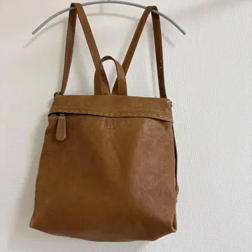 Dakota 천연 가죽 백팩 카멜 대용량 가죽 내추럴