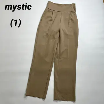 mystic 미스틱 턱 들어간 하이웨스트 센터 프레스 팬츠 테이퍼드