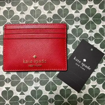 새상품 kate spade NEW YORK 카드 케이스 패스 케이스 레드