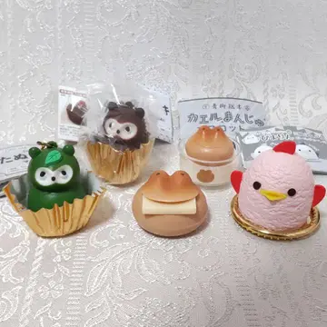 너구리 케이크 개구리 만주 마스코트 피요린 미니어처 스트랩