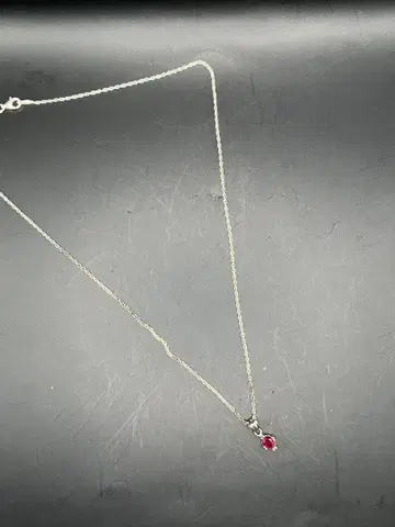 레드 스피넬 목걸이 실버 925 체인 포함