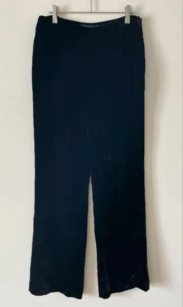 ANNE KLEIN 실크 혼방 벨벳 와이드 팬츠 블랙 언클라인 [ L ]