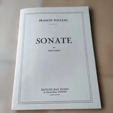 푸 랭크 소나타 두 대 피아노 악보