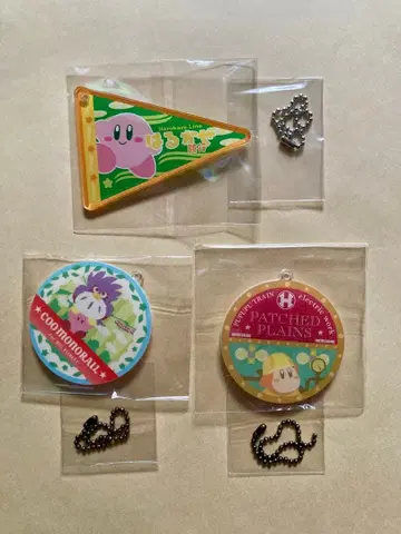 별의 커비 푸푸푸 기차 아크릴 키링 3종 세트