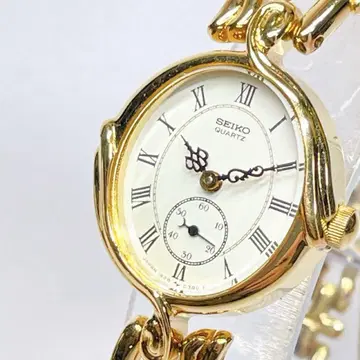 SEIKO 여성용 손목시계 쿼츠 스몰 세컨드 80년대 골드 116