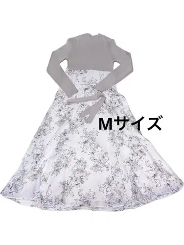 MERCURY DUO 플라워 도킹 롱 슬리브 원피스