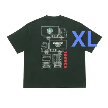 STARBUCKS BEAMS 토미카 트랙 T셔츠 A GREEN XL