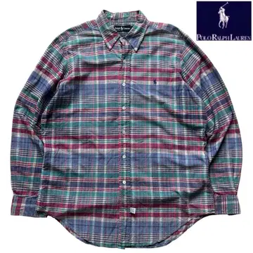 [ 랄프 로렌 ] 마드라스 체크 버튼 다운 셔츠