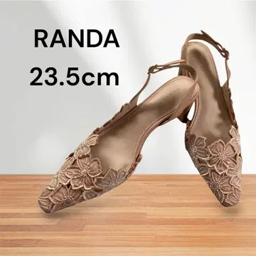 RANDA 란다 꽃무늬 자수 슬링백 23.5cm 결혼식 핑크