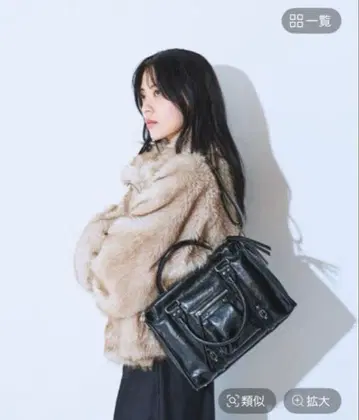 JEANASIS 앤티크 인조 가죽 보스턴 백